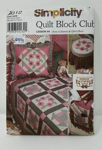 Quilt Club Lesson 4 Simplicity Pattern 9312 Uncut Churn Dash Rose Of Sharon P2 - Picture 1 of 3