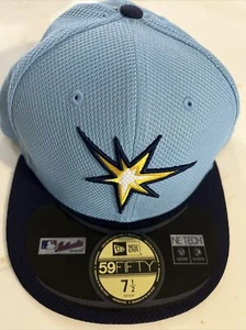 New Era Men's MLB Tampa Bay Rays Authentic Diamond Era 59fifty Fitted Cap 7 1/2 - Picture 1 of 5