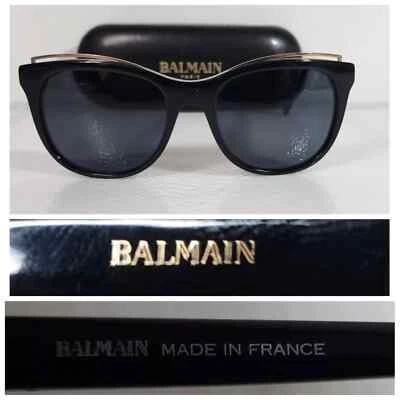 De colección Raro BALMAIN PARIS BL1080 GAFAS DE GATO MARCOS 53-18-140 Hecho en FRANCIA Foto 1 de 4