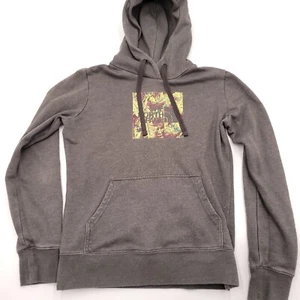 The North Face Sweatshirt Size Small Palm Floral Hoodie Gray Womens  - Picture 1 of 8
