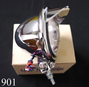 Chrome Custom Mini Headlight Lamp Chopper Harley Davidson Honda Motorcycle Bike - Picture 1 of 6