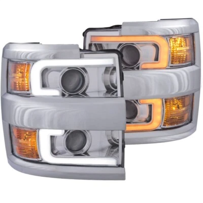 ANZO Projector Headlights For 15-17 Chevrolet Silverado 2500HD / 3500HD Chrome - Image 1 of 4