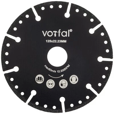 VORFAL Diamant Trennscheibe 125 Allrounder Beton Metall Fliesen Allesschneider 125 mm