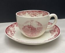 Wedgwood Harvard University First Hall Burgis College Pink  Cup & Saucer