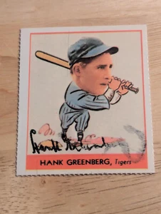 Hank Greenberg Signed Auto 1977 Dover Goudey Heads Up Reprint Card #253 HOF - Picture 1 of 2