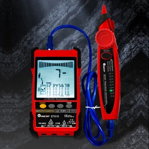 Multifunctional Network Cable Tester With LCD Display Multimeter Line Finder Red - Photo 1/14