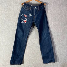Denim Jeans EVISU JEANS × Hello Kitty Collabo Limited DENIM Japan W:29 Inseam:31