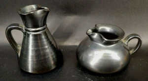 2 Vintage Prinknash Pottery Jugs Pewter Luster Glaze Mid-Century Modern u-10C - Picture 1 of 9