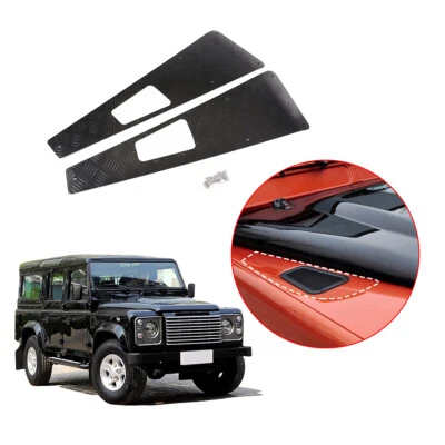 Placa protectora para capó Land Rover Defender 04-18 placa decorativa aleación negra Foto 1 de 3