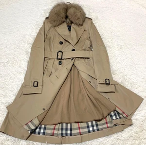 Gabardina plisada Burberry London beige miel talla 40 (US-M) - Imagen 1 de 11