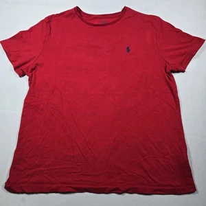 Polo Ralph Lauren T Shirt Men's Large Red Short Sleeve Embroidered Pony Logo - Picture 1 of 8