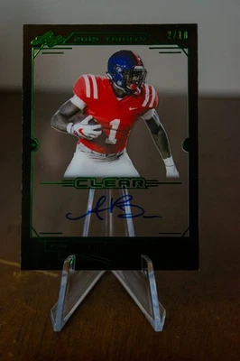 2019 Leaf Trinity Clear Green A.J. Brown /10 Auto RC  - Image 1 of 2