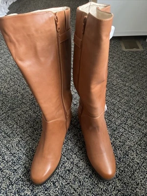 Nuevas botas de montar de cuero tostado/marrón PÉTALOS DE ROSA de Walking Cradles 10M Foto 1 de 4