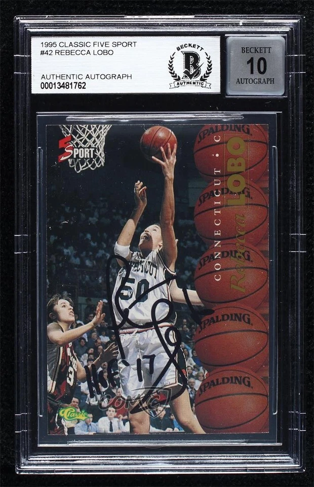 BAS 1995 Classic 5 Sport Rebecca Lobo #42 Authentic Auto HOF - Image 1 of 2
