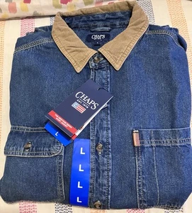 Chaps Heritage Denim Shirt Jacket (Storm Wash) Men's L - Picture 1 of 5