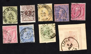 Belgium 1875-88 group of stamps used CV=12.7$ - Picture 1 of 2