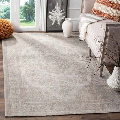 Classic Vintage Collection Area Rug - 5' x 8', Beige, Oriental Medallion Cott... - Image 1 of 4