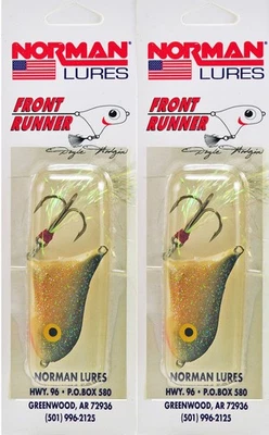 (LOT OF 2) BILL NORMAN FRONT RUNNER FRT-2-141-2" SMOKE SHAD I3223 - Image 1 of 2