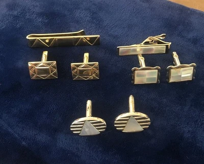 Vintage Anson Cufflink & Tie Clip Set  plus unmarked others - Image 1 of 4