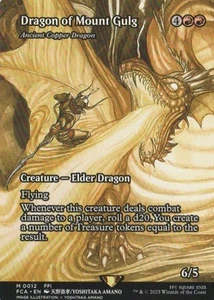 MTG FINAL FANTASY THROUGH THE AGES ANCIENT COPPER DRAGON (BORDERLESS) RARE - Picture 1 of 1