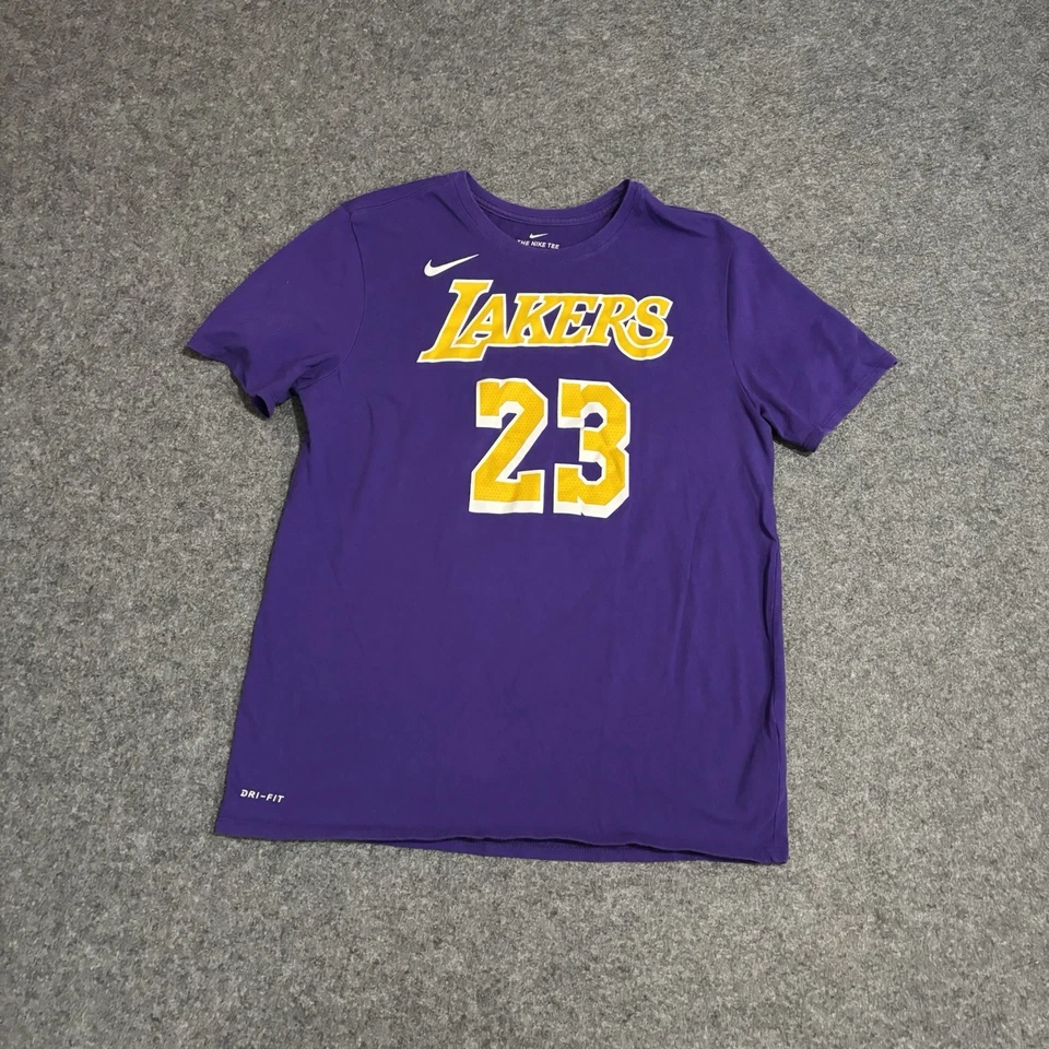 Camisa Nike Los Angeles Lakers Para Hombre Grande Lebron James Púrpura Manga Corta Foto 1 de 4