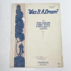 WAS IT A DREAM 1929 Sam Coslow Larry Spier Addy Britt Partiture Pianoforte - Foto 1 di 5