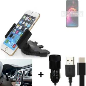 Pour UMIDIGI G1 Max support slot CD + CHARGEUR titulaire Autoradio Smartphone un - Photo 1/6