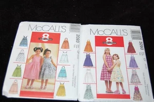 Paket mit 2 ~ McCalls Mädchen Sommerkleid Muster ~ 2093 und 3260 ~ Größen 4 ~ 5 ~ 6 ~ UNGESCHNITTEN/FF - Bild 1 von 5