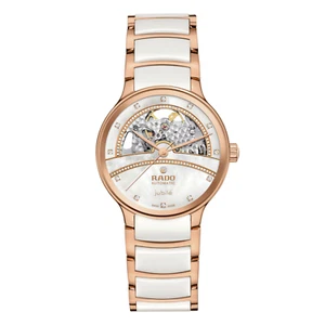 Nuevo reloj para mujer Rado Centrix automático diamantes corazón abierto esfera blanca R30029932 - Imagen 1 de 4
