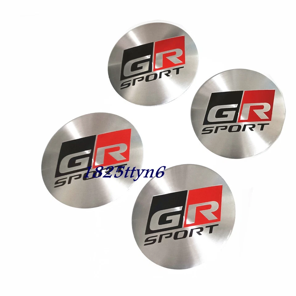 4 шт. серебряных наклеек на центральный колпак колеса GR SPORT для Yaris Harrier GT86 Camry 2,2 дюйма - Изображение 1 из 3