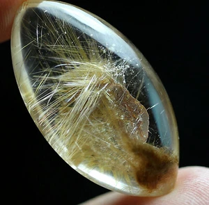 29.5ct  Rare NATURAL Clear  RUTILATED Crystal Polished  - Picture 1 of 7