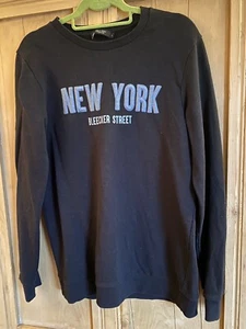 Black Sweatshirt Jumper  Mens Unisex Vintage Retro JACK JONES crew Neck Large - Picture 1 of 3