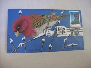 Poormon's cover Purple Finch for the 1988 New Hampshire stamp 45/110 - Picture 1 of 1