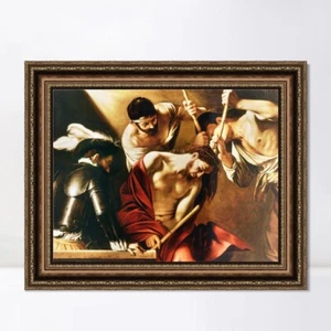Gerahmtes Leinwandbild Die Dornenkrone von Michelangelo Merisi da Caravaggio - Bild 1 von 16