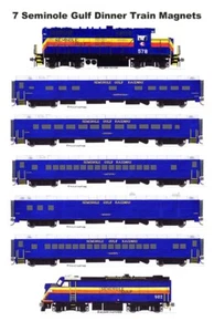 Tren de cena Seminole Gulf 7 imanes de Andy Fletcher - Imagen 1 de 1