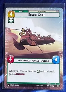 Star Wars Unlimited Spark of Rebellion Escort Skiff HYPERSPACE Karte - Bild 1 von 2
