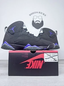 Size 13 - Air Jordan 7 Retro PE Ray Allen Black Purple Green Suede (304775-053) - Picture 1 of 10