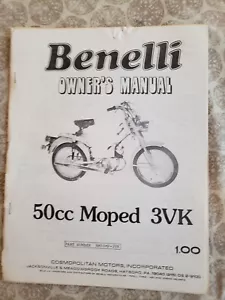 Benelli 50cc Moped 3VK Parts Manual - Picture 1 of 1