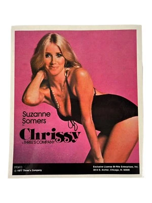Large Threes Company SUZANNE SOMERS Chrissy 1977 Poster Put-On Sticker