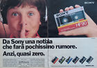 Pubblicit Advertising Werbung Italian Clipping 1985 MUSICASSETTA SONY HF90