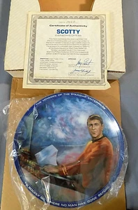 Hamilton Collection 1983 Star Trek Scotty Plate COA - Picture 1 of 6