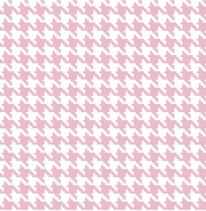PINK & WHITE HOUNDSTOOTH Fabric Quarter 100% Cotton - Picture 1 of 1