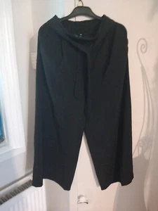New Look 2 Pairs Black Wide Leg Cropped Trousers Size 8 - Picture 1 of 4