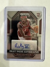 RICKY COUNCIL IV Arkansas 2023-24 Panini Prizm Draft Picks AUTO Autograph