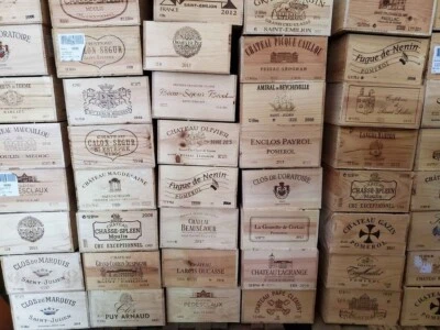 Bargain WOODEN WINE BOXES x6 - Crates for Vintage Shabby Chic Home Storage - Image 1 of 4