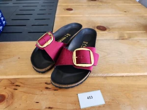 Birkenstock Madrid Big Buckle Slide Sandal Maroon EU 39 L8 M6 NARROW FIT - Picture 1 of 5