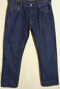 Men's Levi's 501 Regular Straight Blue Jeans Size 36" Short Leg 29" - Picture 1 of 10