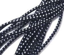 3.5mm wide 5-10y Black w/ Gray Stitched (Reflective) Thick Elastic