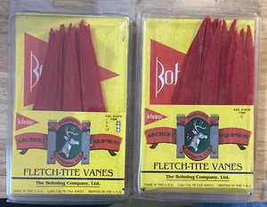 Paquetes de paletas Fletch-Tite de 5"" Bohning nuevo en paquete de 2-12 en rojo, velocidad, precisión hechas en EE. UU. - Imagen 1 de 2