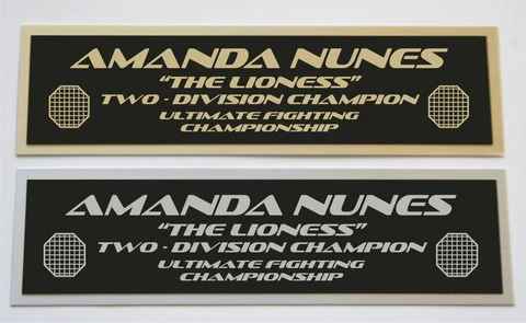 Amanda Nunes "Lionese" UFC nameplate for signed mma gloves photo or case Cover